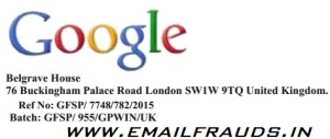 google email fraudas message