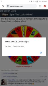 Spin the lucky wheel whatsapp fake message xxex.xxvxa (1)